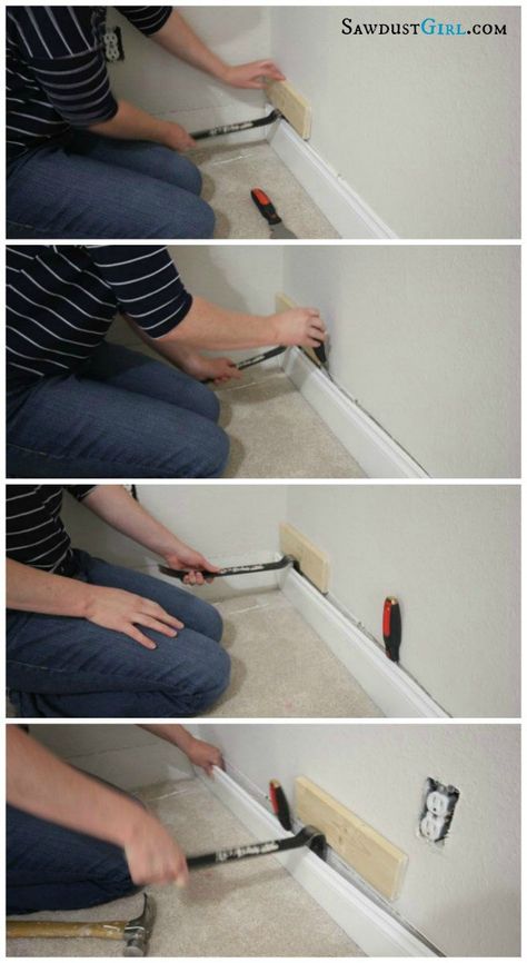 Remove Baseboards, Removing Baseboards, Sawdust Girl, Cleaning Painted Walls, Deep Cleaning Tips, Up House, Diy Home Repair, Simple Life Hacks, Toilet Cleaning