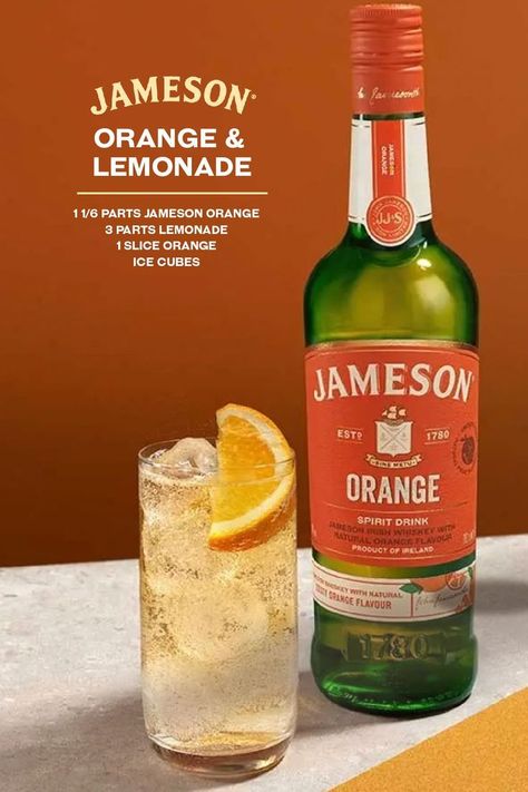 Jamison Orange Drinks, Drinks With Jameson Orange, Jameson Orange Drinks, Orange Jameson Drinks, Jamison Orange Whiskey Drinks, Orange Jameson Cocktails, Jameson Orange Recipes, Jameson Orange Whiskey Drinks, Jameson Orange Cocktails