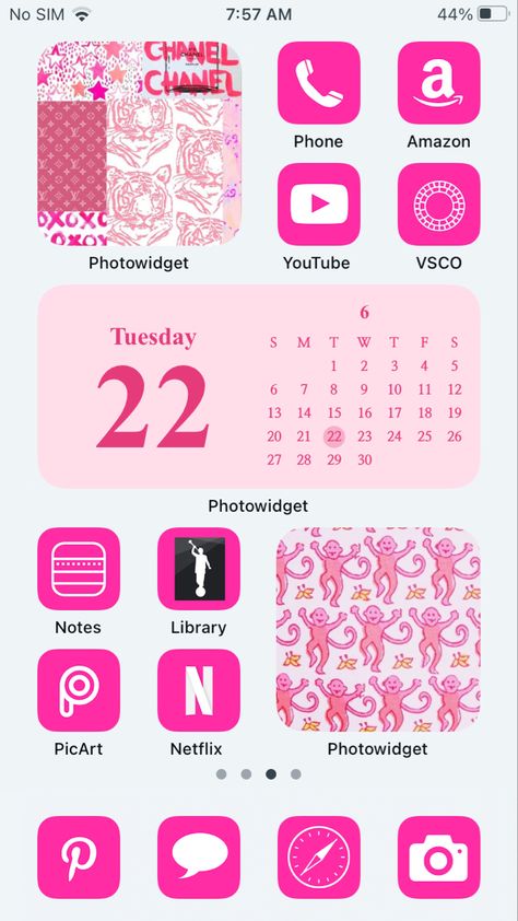 Aesthetic Pink Homescreen, Widgets Ideas, Pink Homescreen, Widgetsmith Ideas, Preppy Phone, Ios Screen, Preppy Baby, Ios Themes, Ios App Iphone