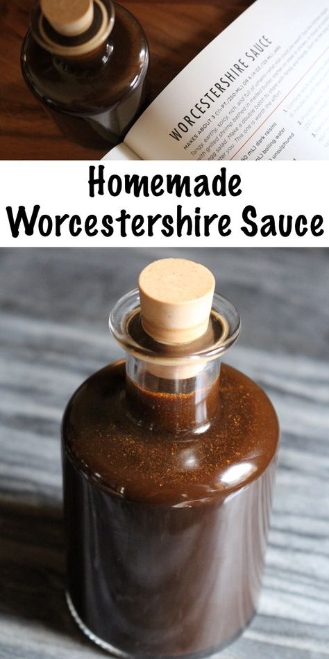 Homemade Worcestershire Sauce Homemade Worcestershire Sauce, Worcestershire Sauce Recipes, Recipe Sauce, Homemade Pantry, Homemade Condiments, Condiment Recipes, Marinade Sauce, Homemade Spices, Homemade Seasonings