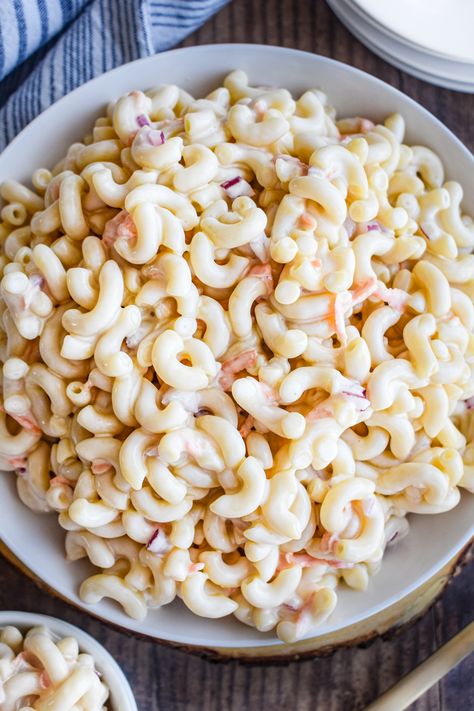 Sweet Macaroni Salad • Dance Around the Kitchen Sweet Macaroni Salad, Sweet Pasta Salads, Easy Vegetable Sides, Potluck Favorites, Dance Around The Kitchen, Rice Ideas, Pet Quotes Dog, Suddenly Salad, Easy Macaroni Salad