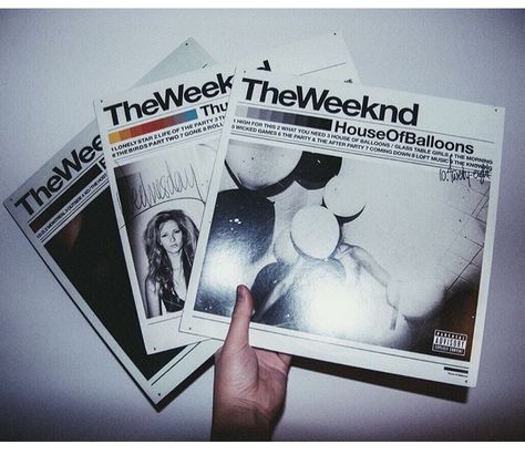 House of balloons/Thursday/echoes of silence The Weeknd Vinyl Aesthetic, Weeknd Trilogy, The Weeknd Trilogy, The Weeknd Poster, Vinyl Aesthetic, House Of Balloons, Wicked Game, King Of Pops, Album Songs