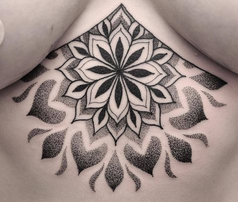 Chest Dot Tattoo, Dotwork Tattoo Chest, Dot Chest Tattoo Female, Dot Work Throat Tattoo, Sternum Tattoo Plus Size Women, Sternum Mandala Tattoo, Dotwork Stomach Tattoo, Sternum Dotwork Tattoo, Mandala Sternum Tattoo