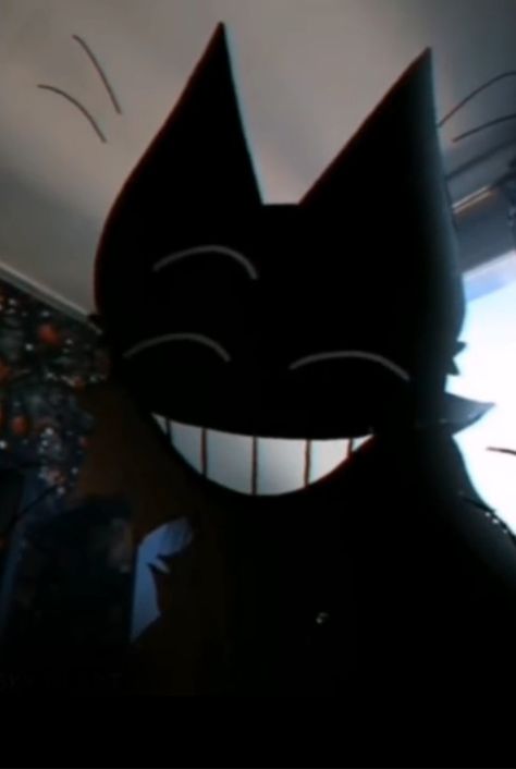 Smile Drawing Cartoon, Creepy Core Pfp, Backroom Creatures, Eyestrain Art Pfp, Shadow Hoshi Cat, Shadow Hoshi, Goth Cat Pfp, Weirdcore Mask, Creepy Pfp