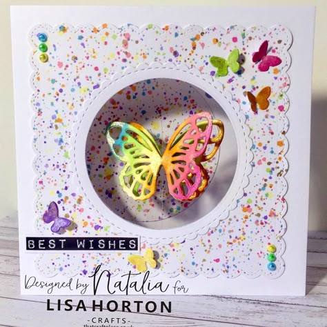 Card Ideas Butterfly, Spinning Card, Teacher's Day Card Ideas, Pop Up Card Tutorial, Lisa Horton, Preschool Art Projects, Teachers Day Card, Greeting Card Inspiration, Simple Cards Handmade