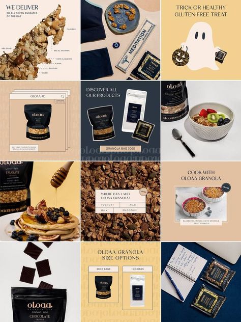 Do you need to create authentic social media design? Let’s create an impression, not only design. I can help you to evoke your clients’ emotions and interest to your brand. Say hello: helinmai.design@gmail.com #granola #granoladesign #food #fooddesign #cafe #cafedisign #healthing #bakerydesign #socialmediadesign #templatesdesign #socialtemplates #illustration #visual #visualconcept #visulidea #socialmediakit #typography #branding #socialassets #feeddesign #feedinspiration Organic Food Instagram Feed, Grocery Store Instagram Feed, Granola Instagram Feed, Granola Product Photography, Food Feed Instagram Design, Granola Branding, Granola Design, Food Instagram Feed, Bakery Social Media