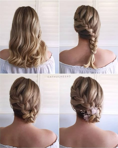 Sanggul Modern, Updo Hairstyles Tutorials, 5 Minute Hairstyles, Homecoming Hairstyles Updos, Wedding Guest Hairstyles, Flowers In Her Hair, Bridesmaid Hair Updo, Up Dos, Homecoming Hairstyles