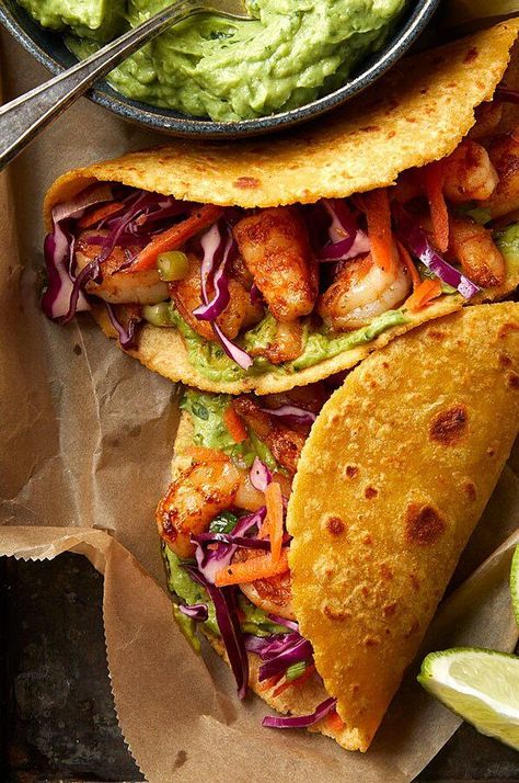 Eating Well Recipes Magazine, Taco Aesthetic, Tacos Aesthetic, Baja Tacos, Eating Aesthetic, Tacos With Avocado, Taco Filling, Eating Tacos, Avocado Crema