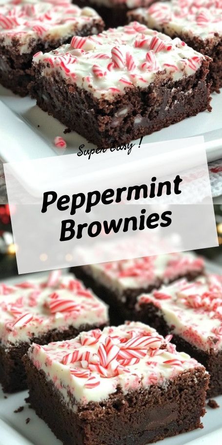 Festive Candy Cane Brownies for Holiday Gatherings Delight in the perfect blend of rich chocolate and refreshing peppermint with these Candy Cane Brownies. Ideal for festive celebrations, these visually appealing treats are sure to be a crowd favorite at any holiday gathering. Peppermint Bark Brownies, Desserts Brownies, White Chocolate Peppermint Bark, Peppermint Recipes, Chocolate Peppermint Bark, Delicious Holiday Desserts, Yummy Christmas Treats, White Chocolate Peppermint, Cream Cheese Brownies