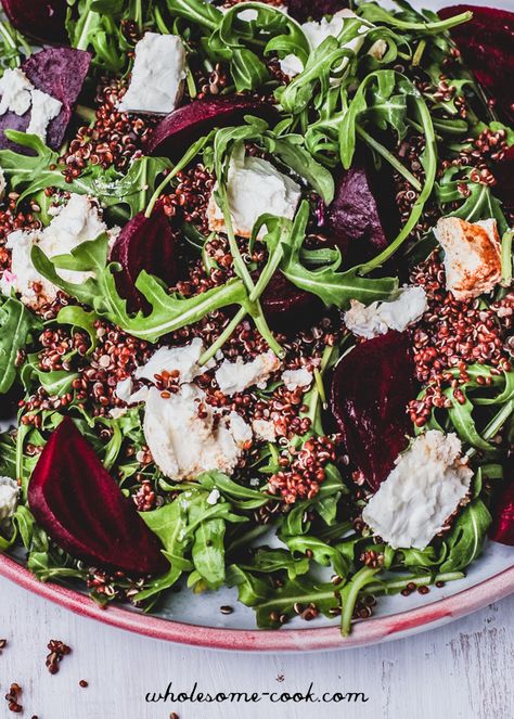 Epic Salads, Rocket Recipes, Food Shelf, Raw Beets, Rocket Salad, Beetroot Salad, Warm Salad, Fitness Community, Salad Side Dishes