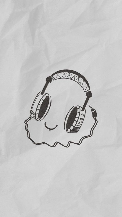 Tattoo Design of a pair of headphones with a smile Headphones Tattoo, Dope Tattoos, Tattoo Idea, Tatting, Tattoo Designs, Headphones, Tattoos