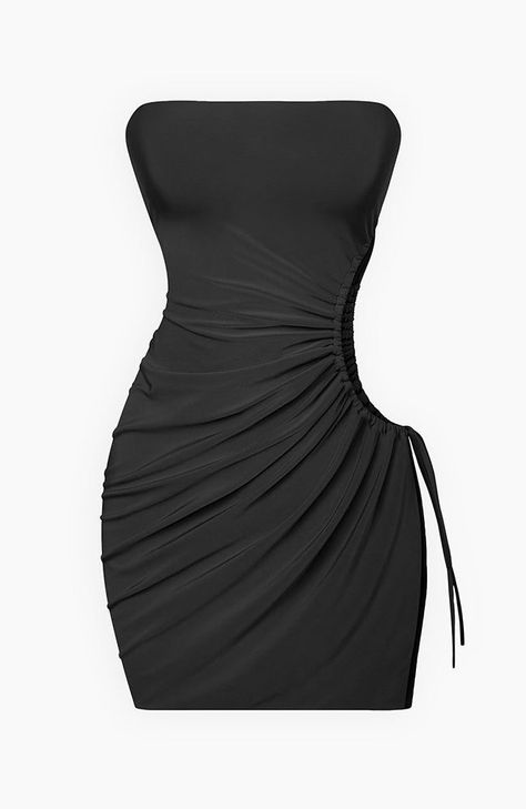 Black Shotgun Mini Dress, size L#sleevelessdress #blackdress #cocktaildress #trendy #datenight #formalwear Mini Dress Casual Summer, Black Mini Dresses, Mini Dress Outfit, Strapless Dresses, Tight Dress Outfit, Black Strapless Dress, Formal Dresses Short, Mini Dresses For Women, Black Mini Dress