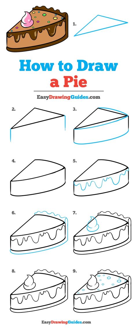 Learn How to Draw a Pie: Easy Step-by-Step Drawing Tutorial for Kids and Beginners. #Pie #drawingtutorial #easydrawing See the full tutorial at https://easydrawingguides.com/how-to-draw-pie/. Drawing Ideas Easy For Teens, Pie Drawing, Thanksgiving Drawings, Easy Pencil Drawings, Desserts Drawing, Drawings For Boyfriend, Easy Drawing Steps, Easy Drawing Tutorial, Drawing Tutorials For Kids