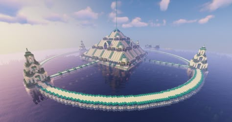 Minecraft Ocean Mega Base, Megabase Ideas Minecraft, Minecraft Ocean Monument Ideas, Ocean Base Minecraft, Minecraft Megabase Ideas, Mega Base Ideas Minecraft, Ocean Monument Base Minecraft, Minecraft Bases Ideas, Megabase Minecraft