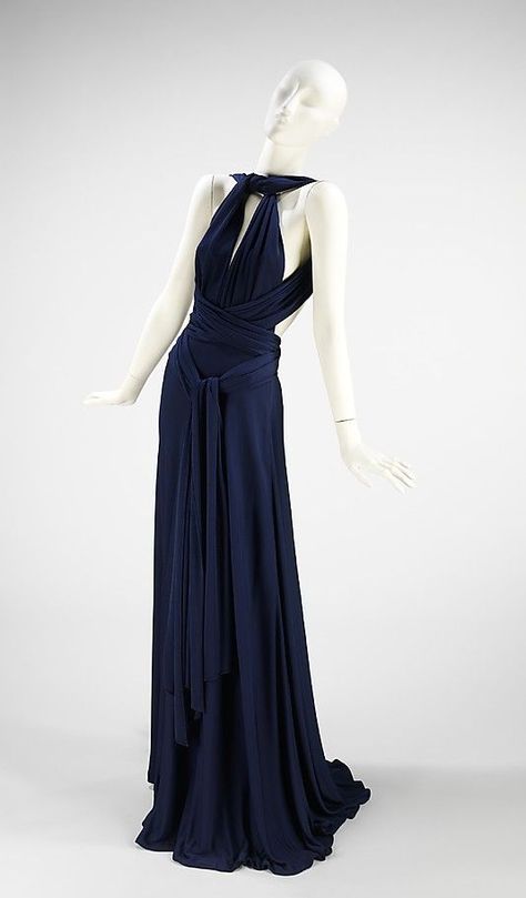 Dress, Evening Halston (American, 1932 1975 Fashion, Mannequin Styling, Halston Dress, Outfit References, Silk Evening Dress, Formal Clothes, Fashion 1970s, Formal Fashion, 2000 Fashion