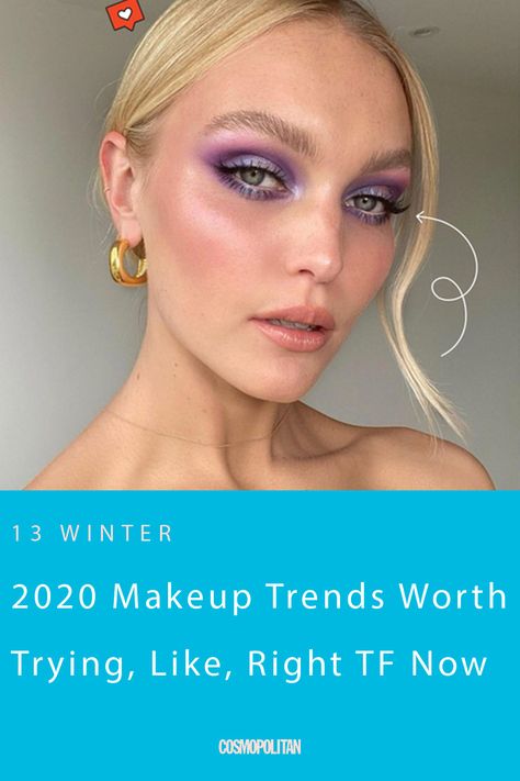 And even if your winter plans don’t include your office holiday party anymore (hate u, 2020) you’ll still be tempted to wear these winter 2020 makeup trends just for the sake of it—they’re genuinely that pretty. So keep scrolling for the 13 trends you're gonna see alll over your Insta feed this winter (and, TBH, beyond). 2020 Makeup Trends, Pro Makeup Tips, 2020 Makeup, Best Drugstore Makeup, Semi Permanent Makeup, Office Holiday Party, Winter Makeup, Makeup Guide, Beauty Games