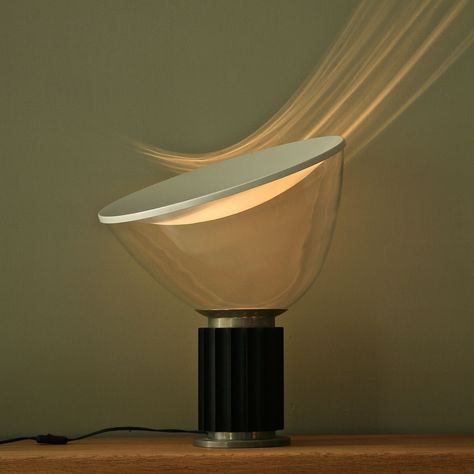 For sale: Taccia desk lamp by Achille Giacomo Castiglioni for Flos, 1960s Flos Taccia, Taccia Lamp, Pretty Lamps, Flos Lamp, Vico Magistretti Lamp, Flos Toio Lamp, Flos Lighting, Italian 80s Modern Lamp, Achille Castiglioni