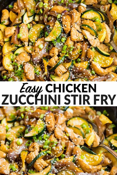 Chicken Zucchini Stir Fry, Stir Fry With Chicken, Easy Asian Chicken, Zucchini Stir Fry, Chicken And Zucchini, Chicken Zucchini, Easy Asian, Asian Chicken, Health Dinner