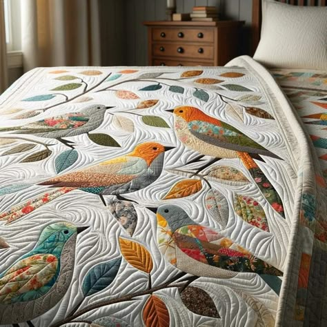 Aplique Quilts, Quilt Instructions, Bird Quilt Blocks, Appliqué Designs, Colchas Quilting, Appliqué Patterns, Motion Ideas, Quilt Blocks Easy, Fabric Styles