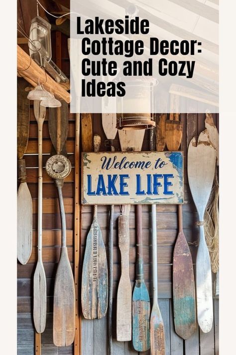 Discover the best lake cottage decorating ideas for a cozy and charming retreat. From Lake Minnetonka inspiration to traditional cottage touches, find your perfect style. Transform your lake house into a charming cottage with these lake house decorating ideas. Get inspired by lakeside cottage decor and create a dreamy getaway. Blue And White Lake House Decor, Bathroom Lake Decor, Fishing Lodge Decor Lake Cabins, Lake Cottage Decorating Living Room, Lakehouse Bathroom Decor, Small Lake House Remodel, Maine Decorating Ideas, Lake House Rooms Bedrooms, Lakeside House Aesthetic