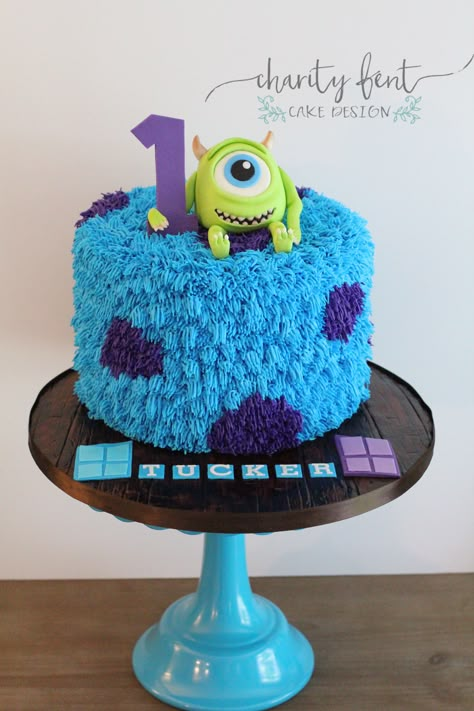 Monsters Inc 1st Birthday Party Ideas, Monster Inc Smash Cake, Monster Ink Cake, Monsters Inc 1st Birthday Boy, Monsters Inc First Birthday Boy, Monsters Inc Birthday Party Ideas 2nd, Monster Inc Cake Ideas, Pastel Monster Inc, Monsters Inc 2nd Birthday Party