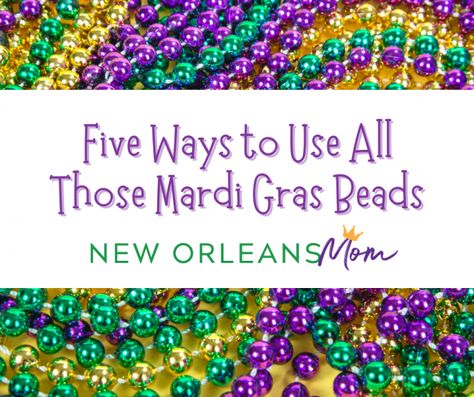 Mardi Gras Bead Garland, Crafts With Mardi Gras Beads, Mardi Gras Beads Crafts Diy, What To Do With Mardi Gras Beads, Mardi Gras Tree Decoration, Dollar Tree Mardi Gras Diy, Mardi Gras Diy Crafts, Mardi Gras Party Decor, Mardi Gras Crafts For Adults