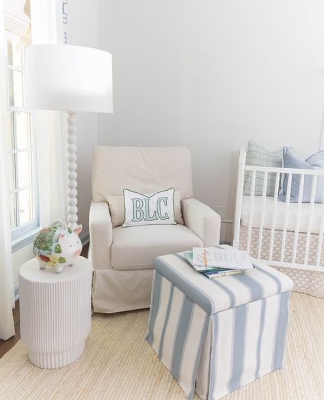 Baby boy nursery in atlanta Boy Nursery Light Fixture, Classic Baby Boy Nursery, Luxury Nursery Room, Traditional Boy Nursery, Classic Boy Nursery, Blue Nursery Ideas, Boy Nursey, Light Blue Nursery, Blue Nursery Boy