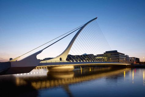 Calatrava Bridge Koshino House, Samuel Beckett Bridge, Bridges Architecture, Irish Architecture, Santiago Calatrava Architecture, Samuel Beckett, Santiago Calatrava, Pedestrian Bridge, Bridge Design