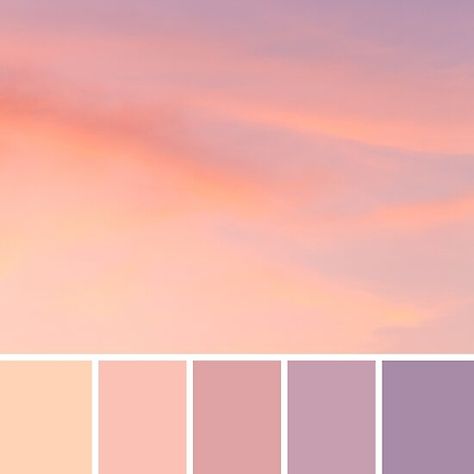 Dreamy Sunset Skies Colour Palette Sunset Colours Palette, Sunset Palette Wedding, Sunset Colour Scheme, Colour Palette Sunset, Sunset Pallet, Sunset Colours, Dreamy Colour Palette, Sky Palette, Sunset Colour Pallet