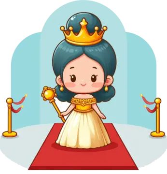 Crown Cartoon, Queen With Crown, Queen Clipart, Crown Clipart, Cute Queen, Crown Png, Queen Png, Cute Clipart, Cartoon Clip Art