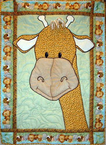 Giraffe Baby Quilt.  This is so cute and doable Giraffe Baby Quilt, Giraffe Quilt, Animal Baby Quilt, Baby Quilt Pattern, Giraffe Baby, Cot Quilt, Baby Boy Quilts, Baby Quilt Patterns, Childrens Quilts