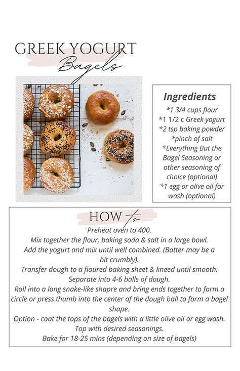 Greek Yogurt Bagels | Home Protein Bagels With Greek Yogurt, Bagel Recipe Easy Greek Yogurt, Juniper Recipes, Greek Yogurt Bagels, Yogurt Bagels, Healthy Bagel, Bagel Recipe Easy, Homemade Greek Yogurt, Easy Oatmeal