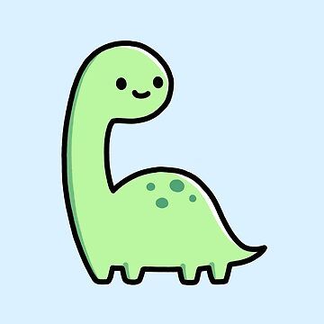 "Brontosaurus " Sticker for Sale by littlemandyart | Redbubble Cute Brontosaurus, Cute Flower Drawing, Easy Dragon Drawings, Cute Small Drawings, Round Of Applause, Cute Easy Doodles, Kids Background, Animal Doodles, Cute Animal Drawings Kawaii