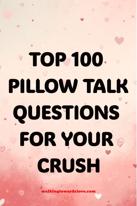 Looking to spark meaningful conversations with your crush? Dive into these thought-provoking pillow talk questions during your next late night chat. From childhood dreams to travel aspirations, these questions will deepen your bond and keep the conversation flowing. Get ready to learn more about each other and create unforgettable memories together. Whether you're in person or chatting virtually, these questions are perfect for building a connection that goes beyond surface level interactions. L Late Night Conversations With Him, Late Night Talks Questions, Talking Stage Questions, Things To Talk About With Your Crush, Questions For Your Crush, Questions To Ask Crush, Pillow Talk Questions, Questions To Ask Your Crush, Chemistry Between Two People