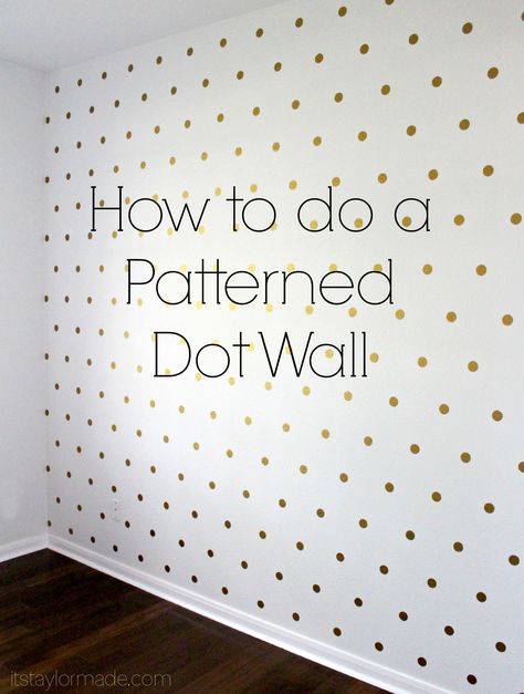 patterned dot wall Polka Dot Walls, Room Deco, Gold Polka Dots, Big Girl Rooms, Spring Home, Kids' Room, My New Room