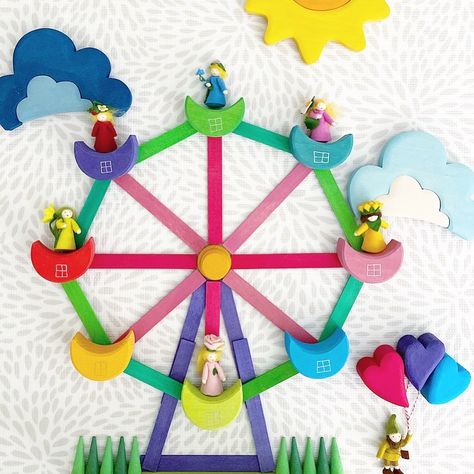 Play.Your.❤️.Out on Instagram: “𝓕𝓪𝓲𝓻𝔂 𝓕𝓮𝓻𝓻𝓲𝓼 𝓦𝓱𝓮𝓮𝓵. A little idea by my little miss 4 but honestly mostly executed by me. We are loving getting our Ambrosius fairies out…” Fairy Wheel, Flat Lays, We Are Love, Insta Inspo, Little Miss, Ferris Wheel, Wheel, On Instagram, Instagram