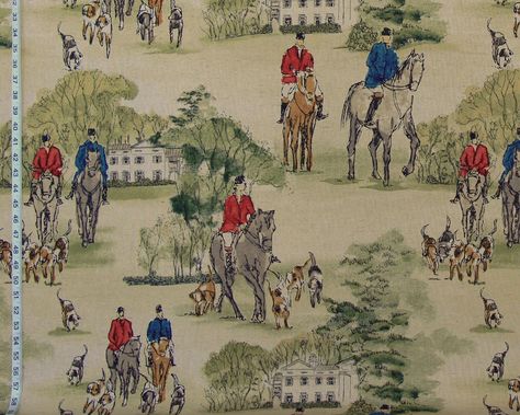 Ralph Lauren Inspired Home, Equestrian Wallpaper, Equestrian Interior, Wild Eagle, Equestrian Home, Horse Fabric, Fox Fabric, Scene Wallpaper, Hunt Scene