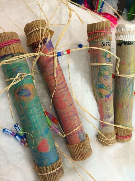 1st grade Native American rain stick Native American Activities For Toddlers, Native American Stem Activities, Native Crafts For Adults, Native American Art Projects For Kids, Native American Art For Kids, Native American Crafts For Kids, Native American Games, Native American Art Projects, Native American Projects