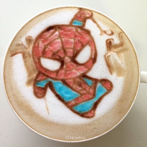 Spider-Man Coffee Latte Art, Coffee Party, No Lie, Geek Shirts, Tech Hacks, Mehndi Art Designs, Cream For Dry Skin, Drop Shadow, Cup A