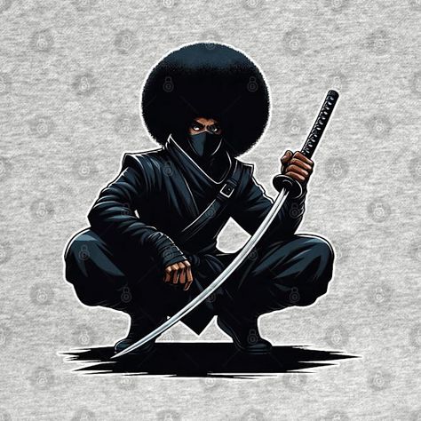 Check out this awesome 'Afro+samurai' design on @TeePublic! Justice Afro Samurai, Afro Samurai Jinno, Afro Samurai Fan Art, Ninja Ninja Afro Samurai, Samurai T Shirt Design, Afro Samurai, Spiderman Art Sketch, Samurai Art, Funny Movies