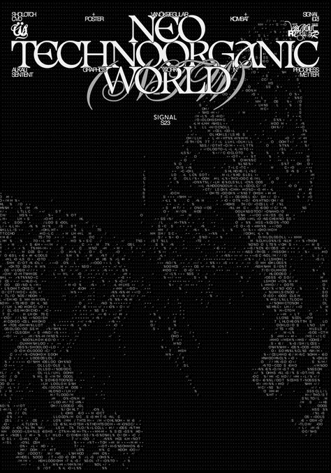 ascii
blender
typo poster
typography
sholotch
alkali.design Typo Poster Design Inspiration, Monochromatic Poster Design, Goth Futurism, Blender Typography, Bandana Streetwear, Doodle Poster, Anti Design, World Poster, Typo Poster