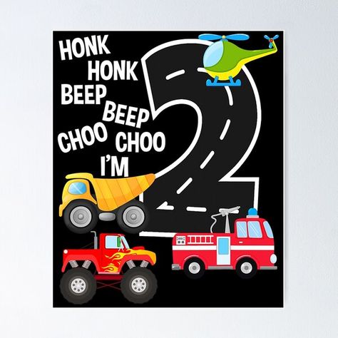 "Trucks 2nd Birthday Party Toddler I'm 2 Year Old Bday" Poster for Sale by MalloWilli | Redbubble Trucks 2nd Birthday Party, Transportation Birthday Theme, Bday Poster, Second Birthday Boys, Mickey Mouse Themed Birthday Party, Birthday Theme Decoration, 2nd Birthday Party For Boys, Transportation Birthday, 2nd Birthday Boys