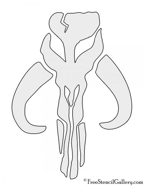 Mandalorian Mythosaur Skull Stencil | Free Stencil Gallery Mandalorian Mythosaur, Mandalorian Skull, Mandalorian Symbol, Mythosaur Skull, Star Wars Stencil, Skull Template, Halloween Pumpkin Stencils, Carving Templates, Mandalorian Cosplay