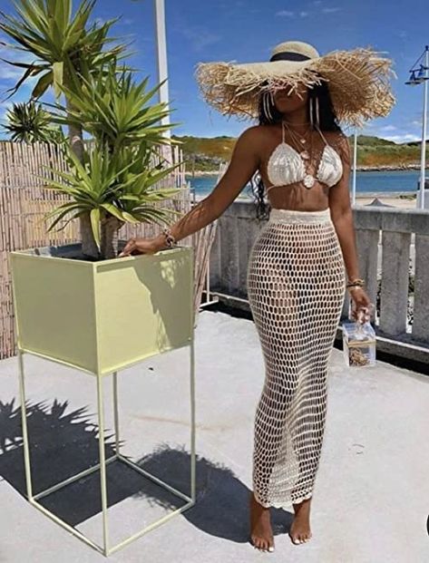 Beach Outfit Dress, Top And Long Skirt, Jamaica Outfits, Jamaica Trip, Skirt Beach, Cute Vacation Outfits, Vacation Fits, Crop Top Long, Vacay Outfits