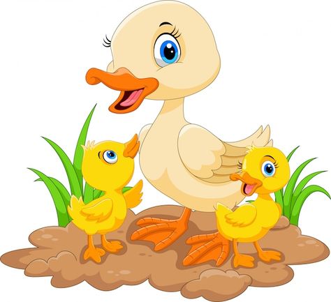 Mother Duck And Ducklings, Duck Pictures, Duck And Ducklings, Duck Drawing, Cute Ducklings, Duck Pins, Duck Cartoon, Little Duck, Cartoons Love