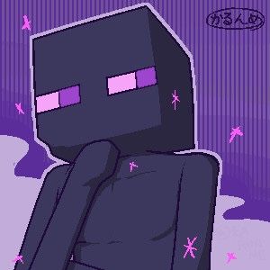 Minecraft Enderman Art, Enderman Pfp, Minecraft Profile Picture, Photo For Profile, Enderman Fanart, Purple Minecraft, Minecraft Monsters, Minecraft Photo, Kitty Icon