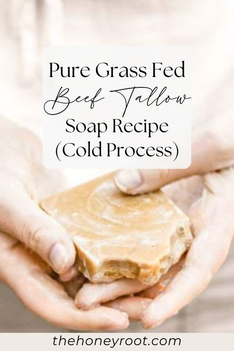 Cold Process Pure Grass Fed Beef Tallow Soap Liquid Tallow Soap Recipe, Tallow Goat Milk Soap Recipe, Beef Tallow Soap Recipe, Tallow Soap Recipe, Beef Tallow Soap, Shave Soap Recipe, Goat Milk Soap Recipe, Toothpaste Recipe, Tallow Soap