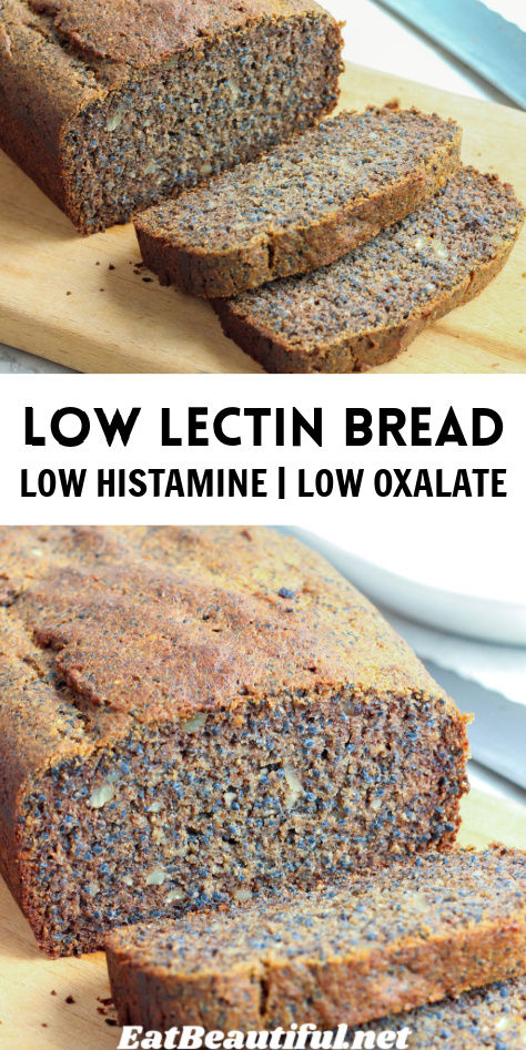 Low Lectin Low Oxalate Bread is a wonderfully textured bread with no yeast -- an easy quick bread recipe. Low Histamine, Yeast-free, Gluten-free, Grain-free. Low Lectin Food List, Bread With No Yeast, Lectin Foods, Low Lectin Foods, Anti Histamine Foods, Low Oxalate Recipes, Easy Quick Bread, Lectin Free Diet, Primal Living