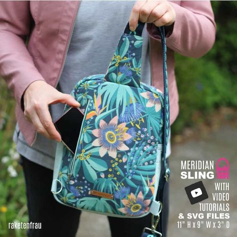 Sewing Pattern Sling Bag, Easy Sling Bag Pattern, Sling Bag Patterns To Sew, Free Sling Bag Pattern, Cross Body Sling Bag Pattern Free, Crossbody Sling Bag Pattern, Sling Bag Pattern Free, Sling Bag Sewing Pattern, Diaper Bag Sewing Pattern