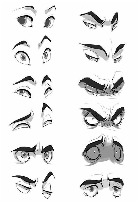 Scared Face, Facial Expressions Drawing, Angry Expression, Disgusted Face, Eye Expressions, Drawing Face Expressions, Eye Drawing Tutorials, Angry Face, Face Drawing Reference